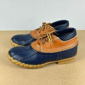 L.L. Bean Navy and Tan Winter Boots